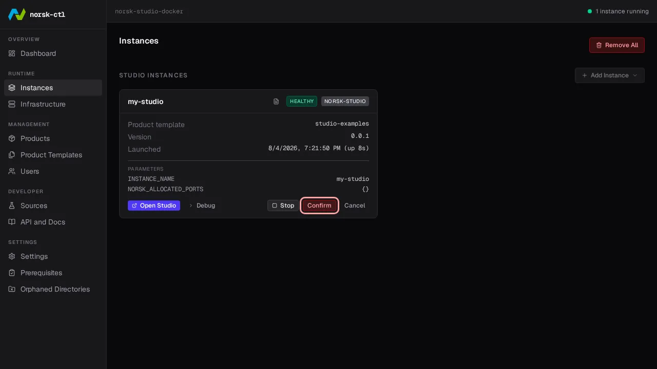 Confirm removal