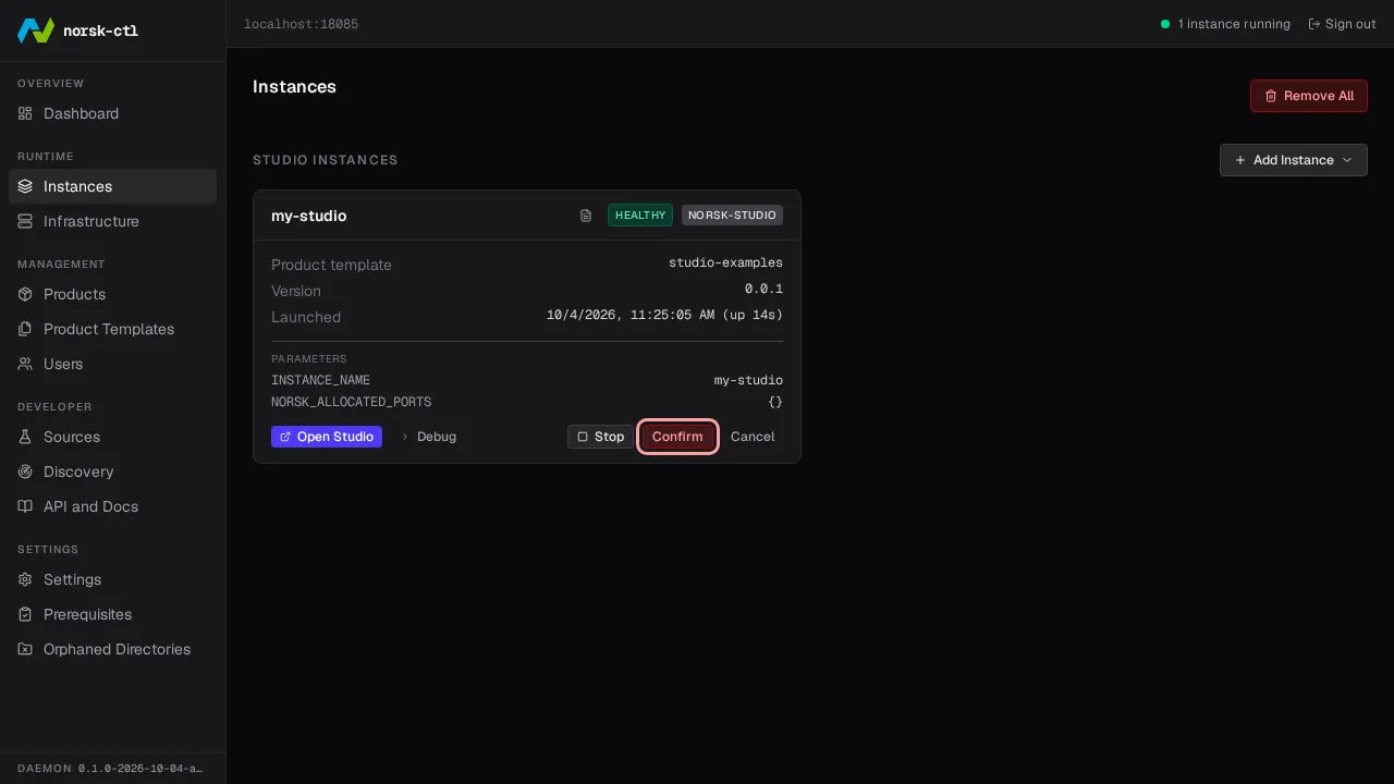 Confirm removal