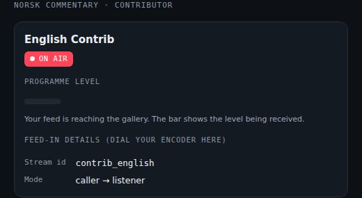 A contributor's feed